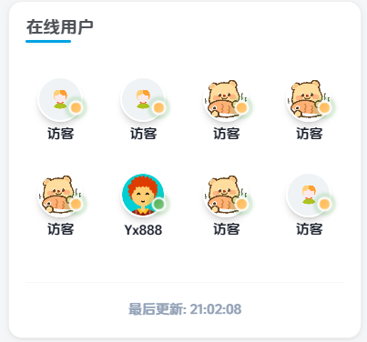 子比主题插件 – 在线用户统计+虚拟用户插件-心动次元