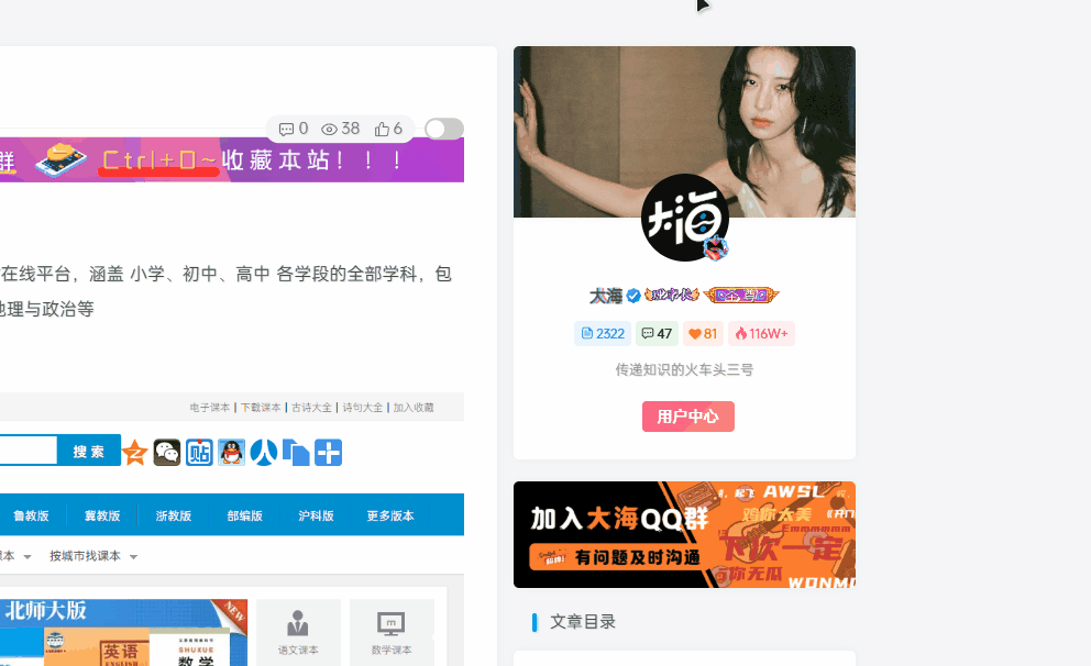 文章页隐藏侧边栏按钮-心动次元